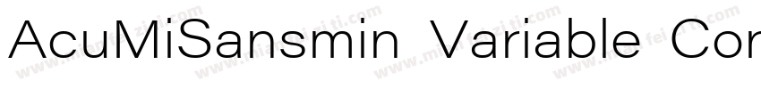 AcuMiSansmin Variable Concept(91)字体转换